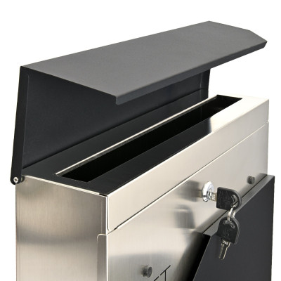 D3692 poštová schránka čierna + nerez