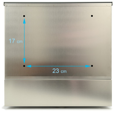 D3692 poštová schránka čierna + nerez