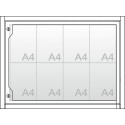 Informačná vitrína 94x70cm antracit RAL7016
