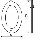 RN.105HR.0.AL.C číslo 105mm čierne "0"