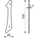 RN.105HR.1.AL.C číslo 105mm čierne "1"