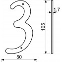RN.105HR.1.AL.C číslo 105mm čierne "3"