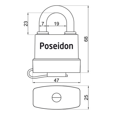 RV Poseidon 40 visiaci zámok RV Poseidon 40 visiaci zámok