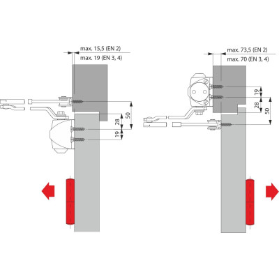 DS100 amortizor ușă  DECENTIS maro