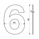 RN.95L.6.CE číslica "6" 95mm čierna