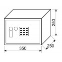 RS.25R.EDK elektronický trezor biely