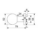 RK.KNOB.01.FIX.CE guľa na dvere