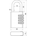 RV.1203.40 visiaci zámok mosadz