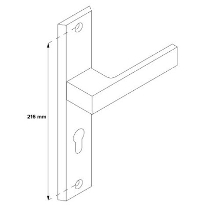 TOTAL intrare mâner-mâner bronz 90mm stânga T90PL