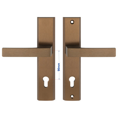 TOTAL intrare mâner-mâner bronz 90mm stânga T90PL