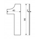 RN.95L.1.CE číslica "1" 95mm čierna