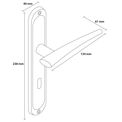 IDEA C BB 72mm kľučka na dvere IDEA C BB 72mm kľučka na dvere