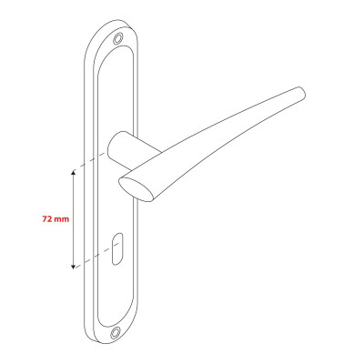IDEA C BB 72mm kľučka na dvere IDEA C BB 72mm kľučka na dvere