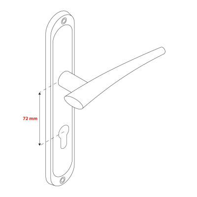 IDEA C PZ 72mm kľučka na dvere IDEA C PZ 72mm kľučka na dvere