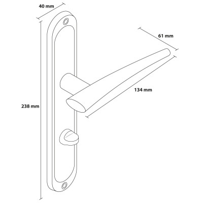 IDEA C WC 72mm kľučka na dvere IDEA C WC 72mm kľučka na dvere