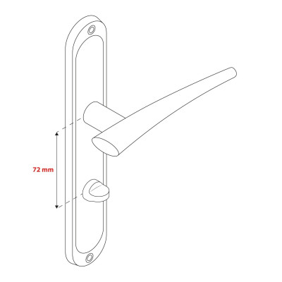 IDEA C WC 72mm kľučka na dvere IDEA C WC 72mm kľučka na dvere
