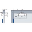 NEWTON TS-20 zatvárač na dvere strieborný