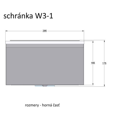 W3 - 1 poštová schránka RAL7016 / nerez