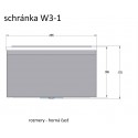 W3 - 1 poštová schránka RAL7016 / nerez