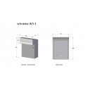 W3 - 2 poštová schránka RAL7016 / nerez