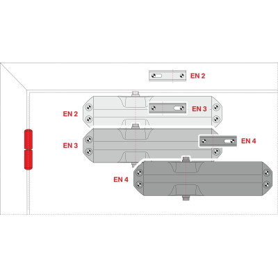 DORMA TS68 s ramenom EN2-4 strieborná