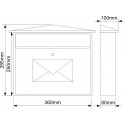 ROBIN poštová schránka antracit + sklo