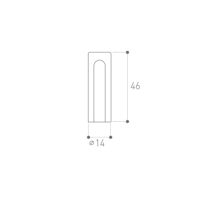 Návlek na záves 14mm Čierny