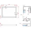 Vitrină informativă cu deschiderea ușii 94x 70 cm