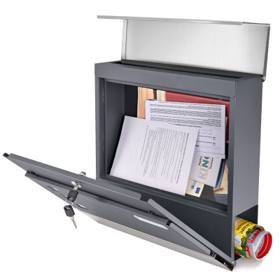 LEO cutie poștală antracit + inox LEO cutie poștală antracit + inox