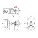 Balama reglabila M16 55x75mm / 40mm BZn