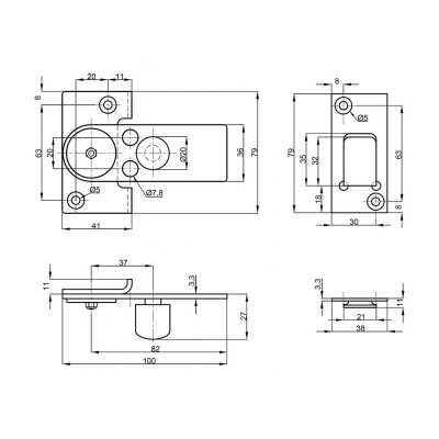 Zăvor poartă de lac negru
