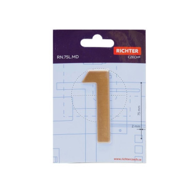 RN.75L.MD číslo "1" 75mm medené