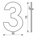 RN.75L.MD číslo "3" 75mm medené