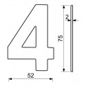 RN.75L.MD číslo "4" 75mm medené