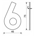 RN.75L.MD číslo "6" 75mm medené