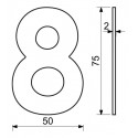 RN.75L.MD číslo "8" 75mm medené