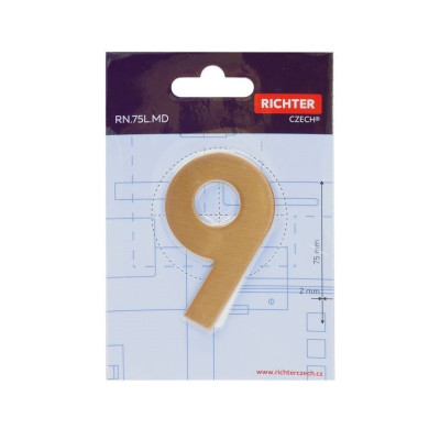 RN.75L.MD číslo "9" 75mm medené