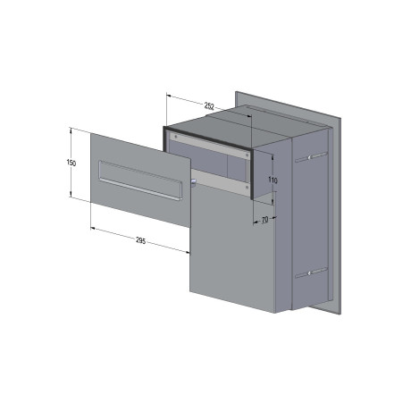 S20 schránka na zamurovanie antracit