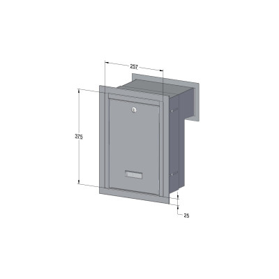 S20 schránka na zamurovanie antracit