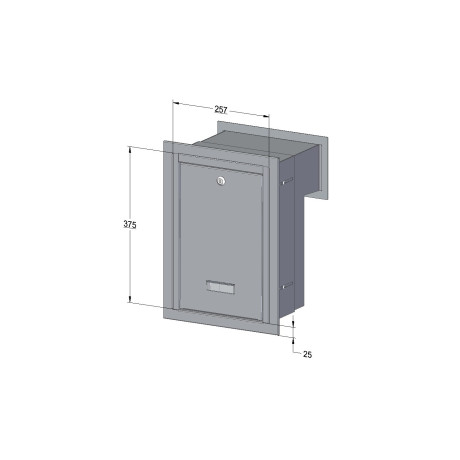 S20 schránka na zamurovanie antracit