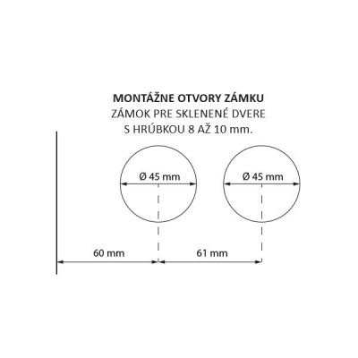 Kľučka na sklo SLIM PRO INOX sada bez otvoru SZKBINS