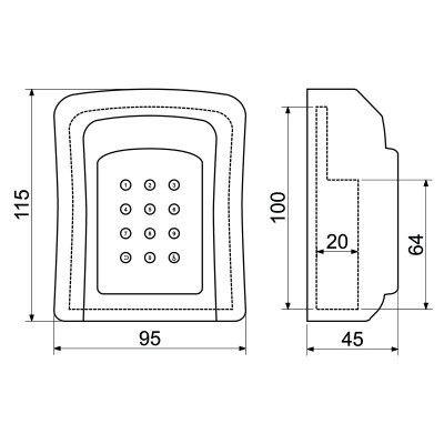 KB.E1 bezpečnostná schránka na kľúče